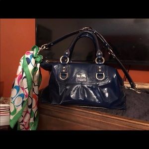 Coach purse with scarf
